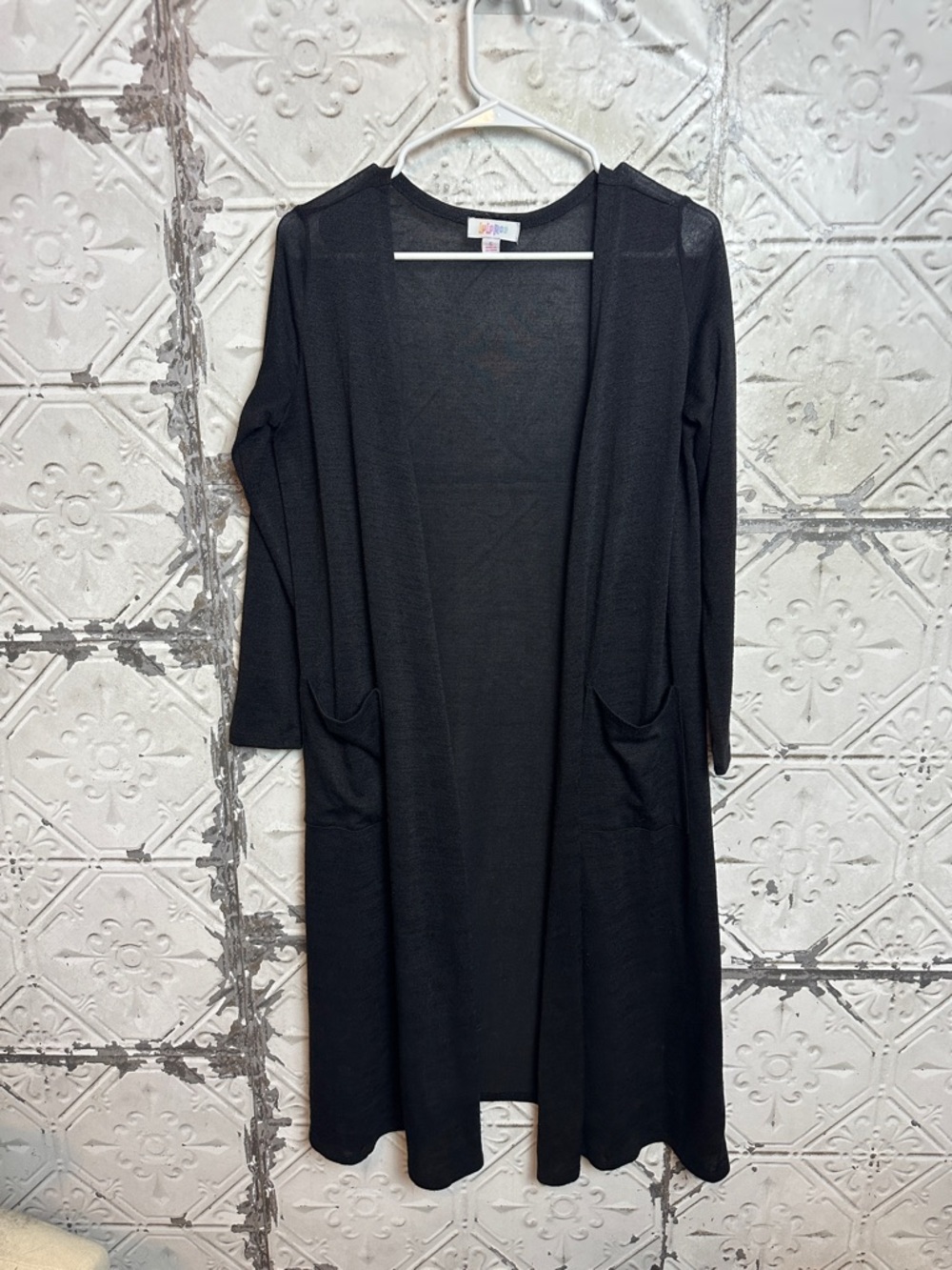 LuLaRoe Black Open duster Cardigan